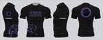 Rashguard Purlple Snake - sportaccesoire met opvallend snake design zwart/paars