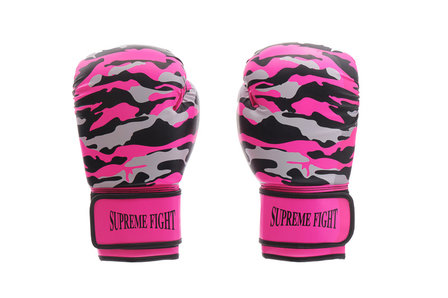 Pink Camo gloves PU