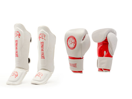 Buffalo leather Pro set White/Red strap